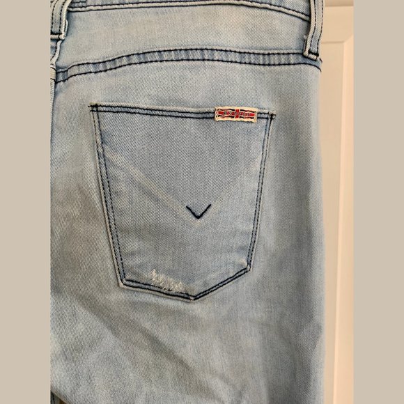 Hudson Light-Wash Mid-Rise Distressed Skinny Jeans - Picture 6 of 7